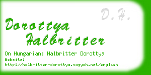 dorottya halbritter business card